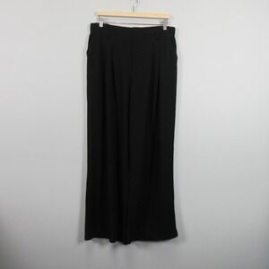 Halara Black Wide Leg Palazzo Pants XL Tall Elastic Waist Trousers Dress Pant
